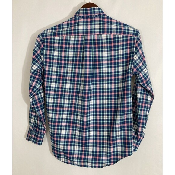 Vineyard Vines Mens S Tucker Shirt Blue Plaid Flannel Classic Fit Performance - Picture 3 of 10